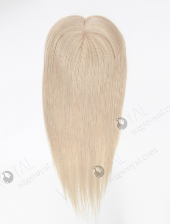 Platinum Color Silky Straight Human Hair Pieces For White Women Topper-134-22929