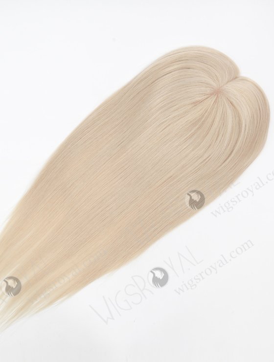 Platinum Color Silky Straight Human Hair Pieces For White Women Topper-134-22930