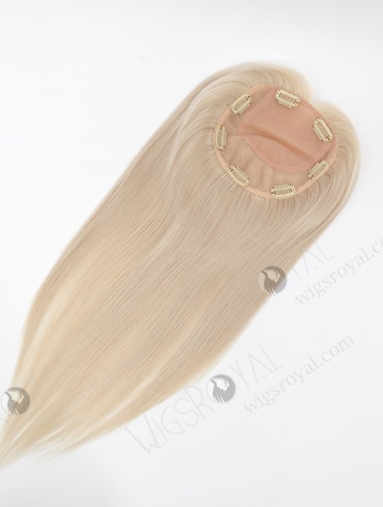 Platinum Color Silky Straight Human Hair Pieces For White Women Topper-134-22933