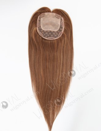 Premium Dark Brown Highlights Human Hair Topper Topper-148