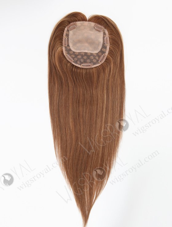 Premium Dark Brown Highlights Human Hair Topper Topper-148-23123