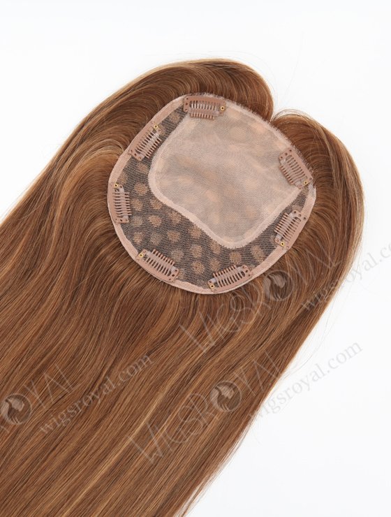 Premium Dark Brown Highlights Human Hair Topper Topper-148-23125