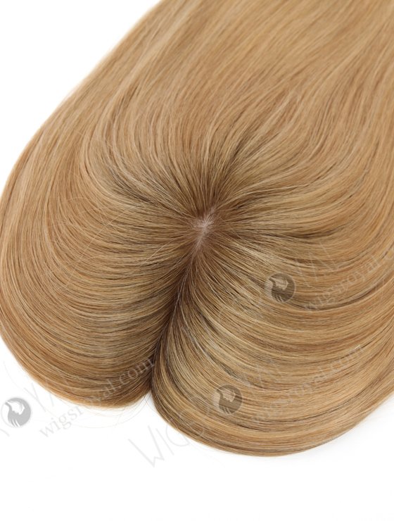 In Stock 5.5"*6.5" European Virgin Hair 12" Straight #8/25/60, Roots #9 Color Silk Top Hair Topper-158-23073