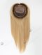 Undetectable Rooted Blonde Human Hair Topper Natural Scalp Silk Base Topper-146