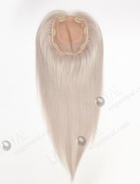 Luxury Platinum Gray Human Hair Toppers for Hair Loss Topper-135