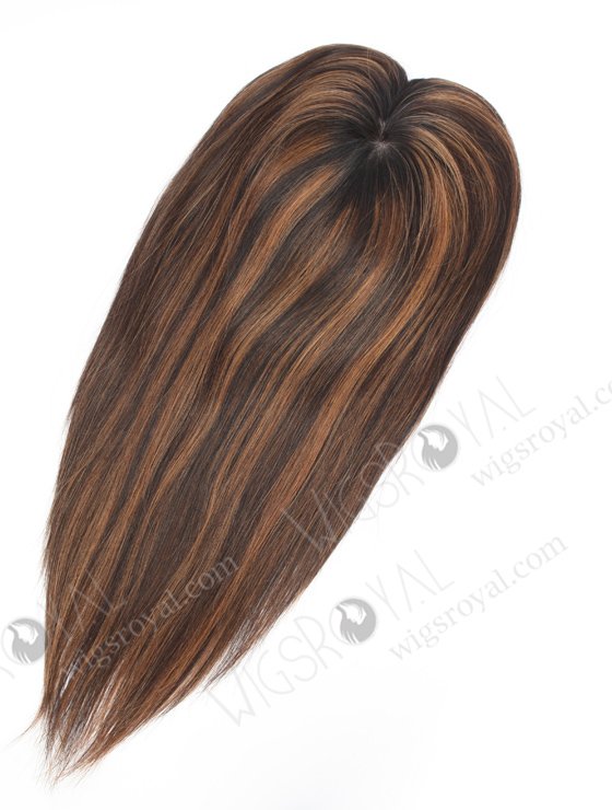 Seamless Highlight Color Human Hair Topper With Silk Top Topper-136-23276