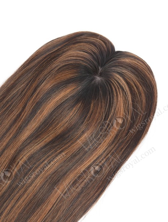 Seamless Highlight Color Human Hair Topper With Silk Top Topper-136-23278