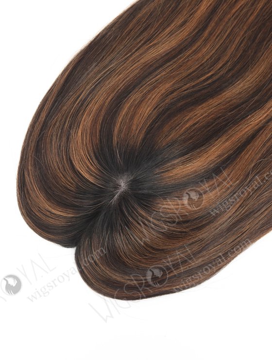 Seamless Highlight Color Human Hair Topper With Silk Top Topper-136-23277