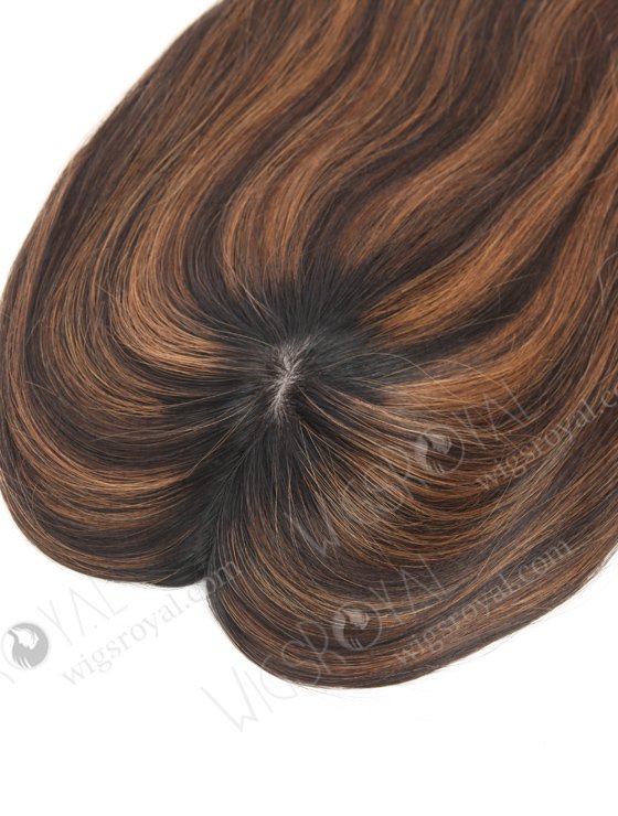 Seamless Highlight Color Human Hair Topper With Silk Top Topper-136-23279