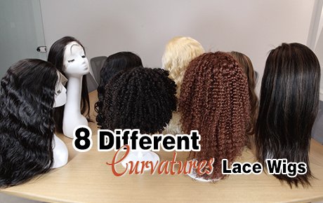 8 different curvatures lace wigs | Comparison of wig with different curvatures