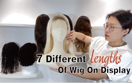 7 Different Lengths Of Wig On Display
