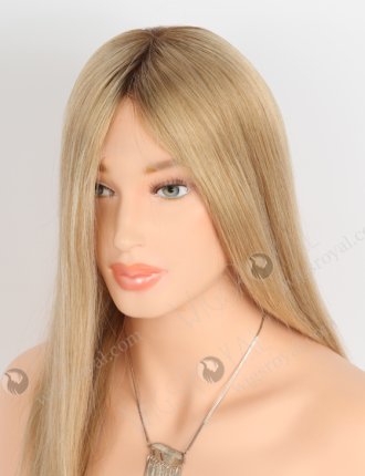 In Stock European Virgin Hair 16" Straight Base 8#/22#/60#, Roots 4# Color Gripper Wig GRP-08005