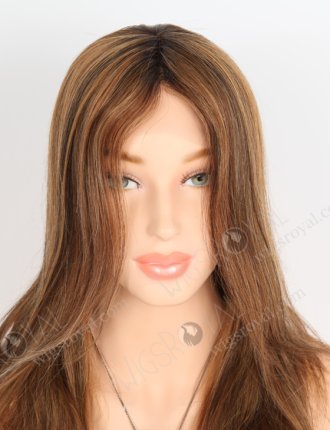 In Stock European Virgin Hair 16" Natural Style White/144/6/10/130#,Dark Roots Color Gripper Wig GRP-08001