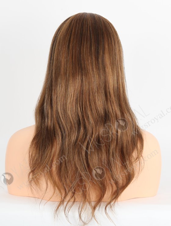In Stock European Virgin Hair 16" Natural Style White/144/6/10/130#,Dark Roots Color Gripper Wig GRP-08001-23363
