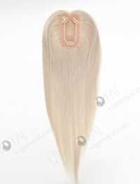 Hand-tied European Hair Platinum Gray Color Monofilament Lightweight Hair Topper Topper-162