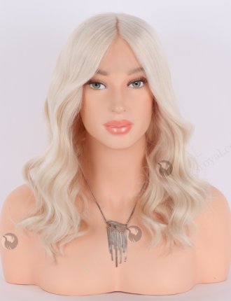 All One Length Beach Wave White Color Silk Top Wig GRD-08009