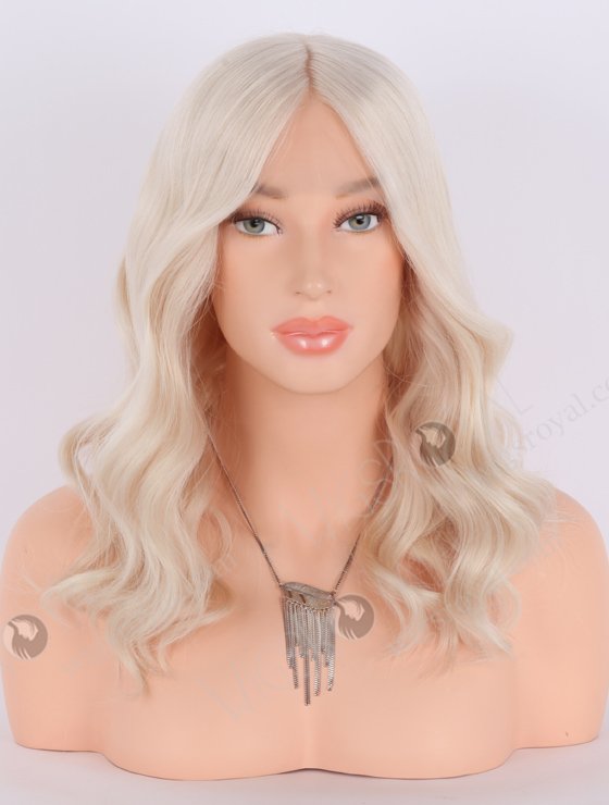 All One Length Beach Wave White Color Silk Top Wig GRD-08009