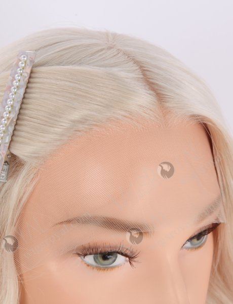 All One Length Beach Wave White Color Silk Top Wig GRD-08009