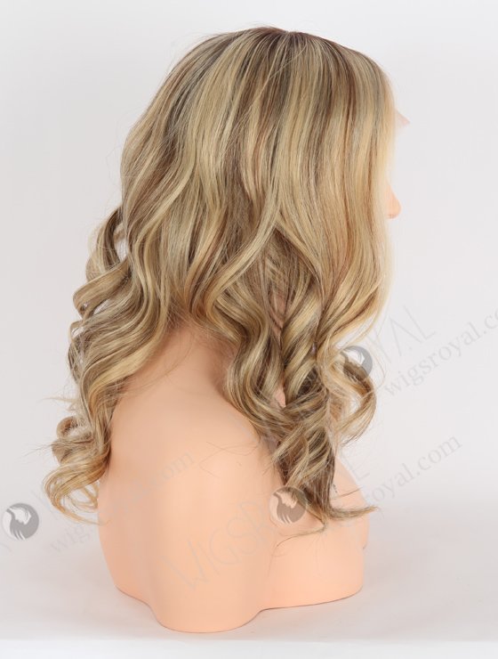 In Stock European Virgin Hair 14" All One Length Beach Wave 22/4# highlights, roots 4# Color Grandeur Wig GRD-08006-23609
