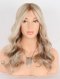 Best Glueless Wigs 16 Inch Double Drawn White Blonde with Brown Highlights Wavy European Hair GRD-08011