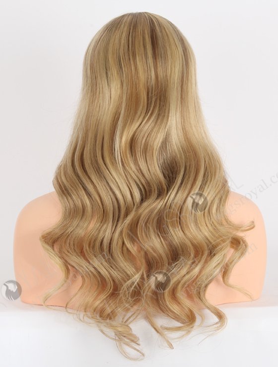 Middle Golden Brown European Human Hair Beach Wave Lace Front Wig RLF-08002-23761