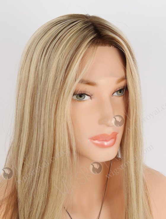 In Stock European Virgin Hair 14" All One Length Straight T9/22# with 9# Highlights Color Grandeur Wig GRD-08020-23717