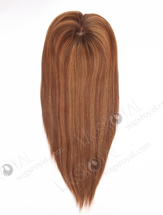 All One Length Brown Highlight Color Full Volume Hair Topper For Thin Hair Topper-155-23805