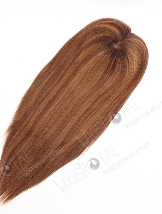 All One Length Brown Highlight Color Full Volume Hair Topper For Thin Hair Topper-155-23804