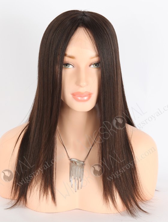 In Stock European Virgin Hair 14" All One Length Natural Straight Natural Brown Color Grandeur Wig GRD-08015-23962
