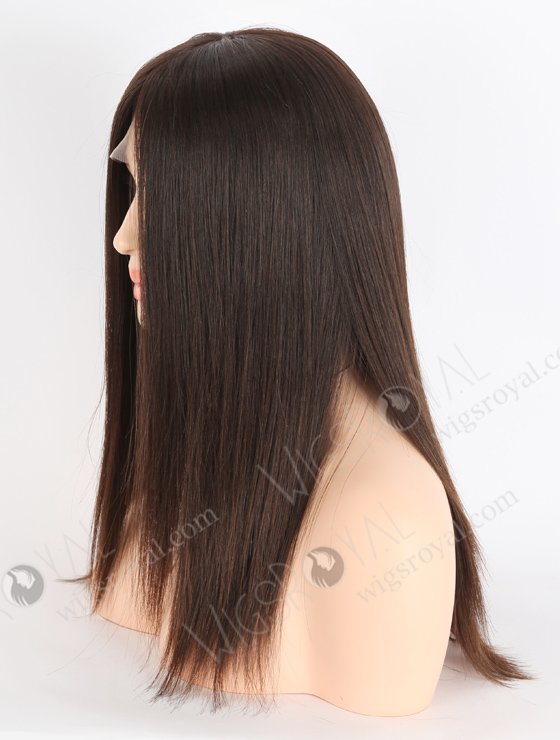In Stock European Virgin Hair 14" All One Length Natural Straight Natural Brown Color Grandeur Wig GRD-08015-23965
