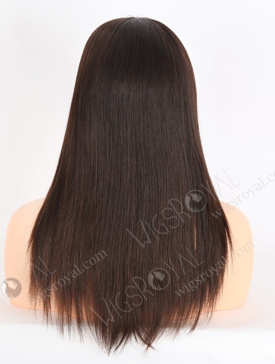 In Stock European Virgin Hair 14" All One Length Natural Straight Natural Brown Color Grandeur Wig GRD-08015-23967