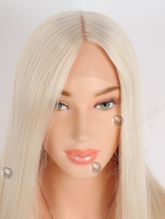 Pure White Color Silky Straight Silk Top Glueless Wigs For Beginners GRD-08017-23859