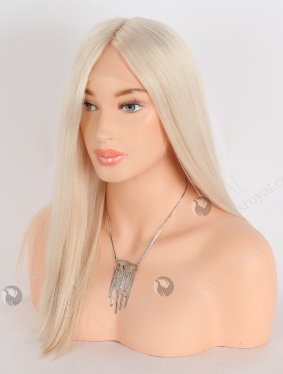 Pure White Color Silky Straight Silk Top Glueless Wigs For Beginners GRD-08017-23863