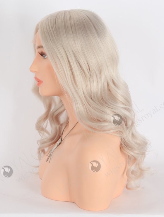 Double Draw Pure Silver Color Mimic Human Scalp Glueless Wigs For Women GRD-08025-24042
