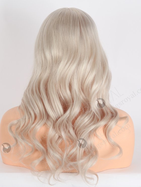 Double Draw Pure Silver Color Mimic Human Scalp Glueless Wigs For Women GRD-08025-24043