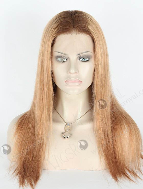 18 Inch Light Brown Human Hair Lace Front Wigs Pre Plucked Natural Hairline MLF-04001-24229