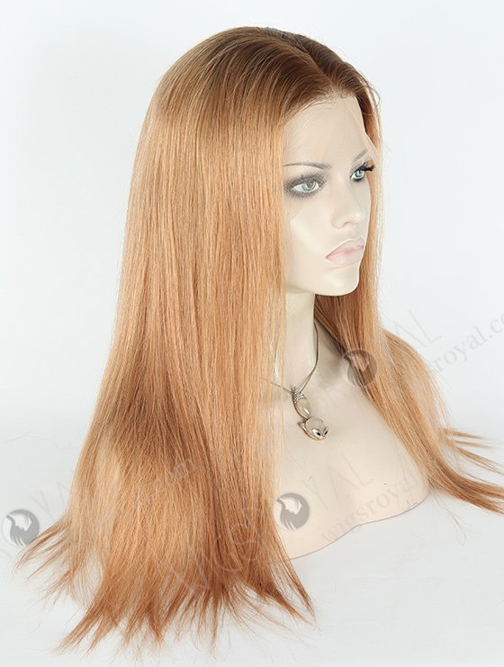18 Inch Light Brown Human Hair Lace Front Wigs Pre Plucked Natural Hairline MLF-04001-24232