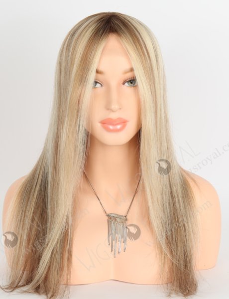 European Human Hair 60/9/27#,Roots 4# Color Gripper Wig WR-GR-013