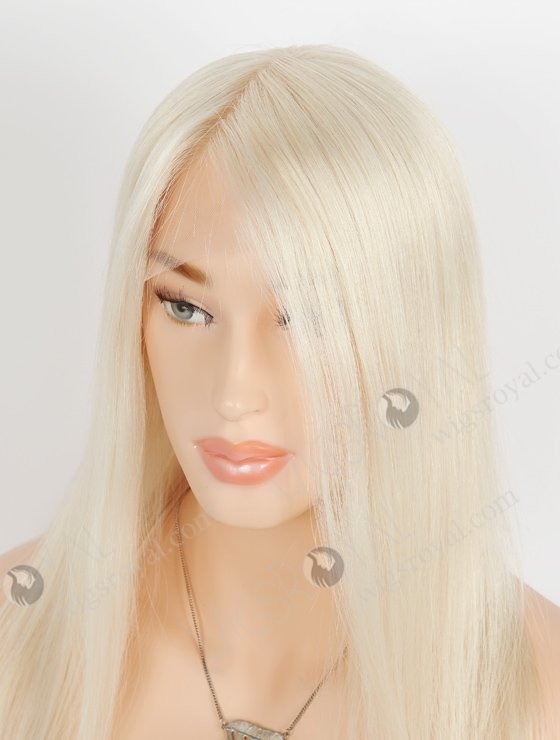 Pure White Color Gripper Wig For Bald Women Without Glue WR-GR-016-24270