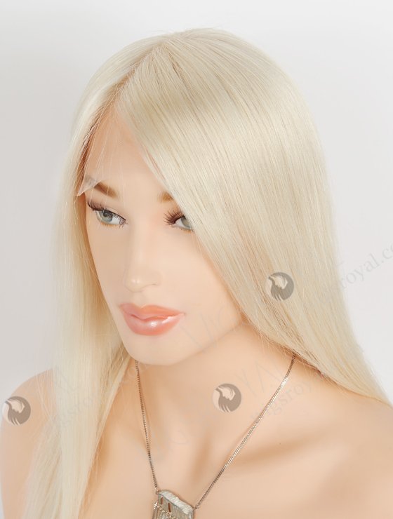Pure White Color Gripper Wig For Bald Women Without Glue WR-GR-016-24274