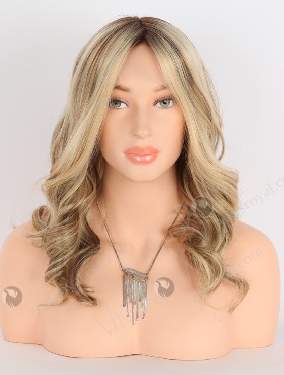 Double Draw European Human Hair Beach Wave Silk Top Lace Wig For Women WR-ST-058-24316