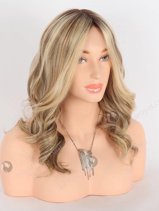 Double Draw European Human Hair Beach Wave Silk Top Lace Wig For Women WR-ST-058-24317