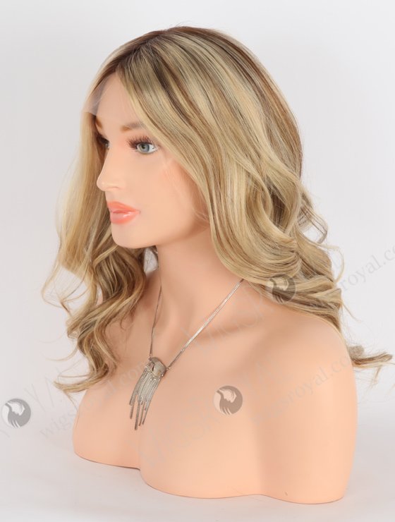Double Draw European Human Hair Beach Wave Silk Top Lace Wig For Women WR-ST-058-24321