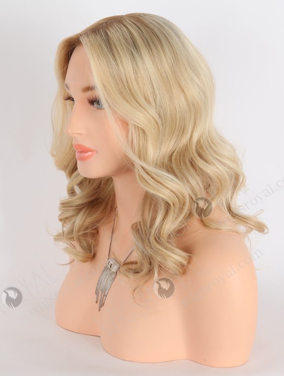 White Highlight Color Silk Top Lace Front Glueless Wig With Silicone PU WR-ST-056-24303