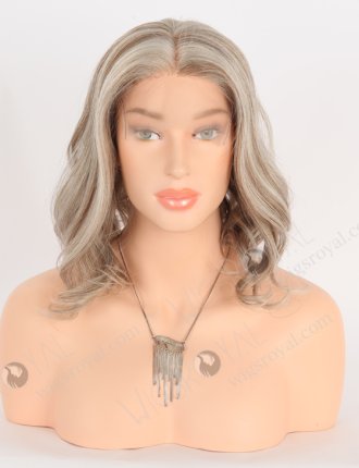 Big Curl Lace Front Wig With Gray Color MLF-04033