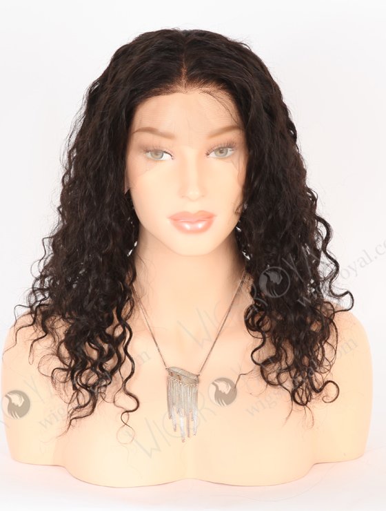 Stock Indian Remy Hair Full Lace Human Hair Wigs 16" Natural Curly Natural Color FLW-01921-24375