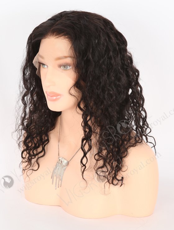Stock Indian Remy Hair Full Lace Human Hair Wigs 16" Natural Curly Natural Color FLW-01921-24377