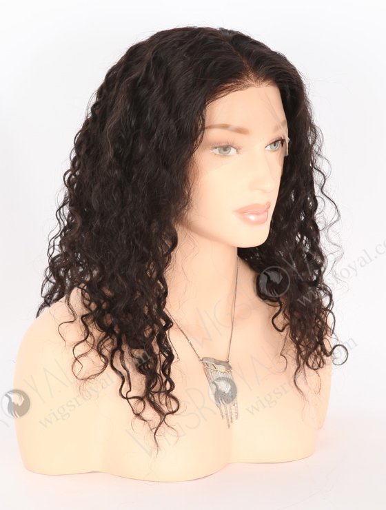 Stock Indian Remy Hair Full Lace Human Hair Wigs 16" Natural Curly Natural Color FLW-01921-24378