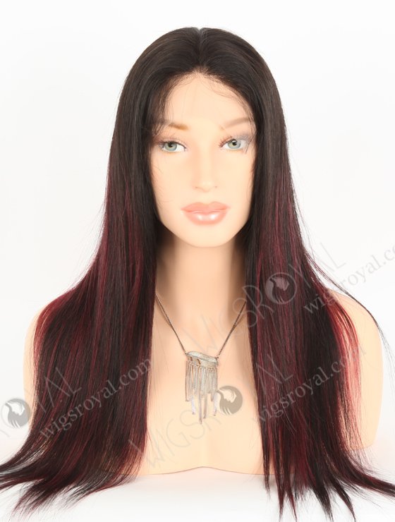 Fashion Highlight Red Color Silky Straight Lace Front Wig WR-CLF-052-24518