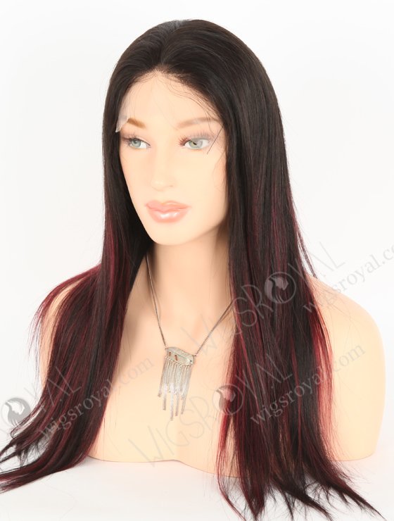 Fashion Highlight Red Color Silky Straight Lace Front Wig WR-CLF-052-24521